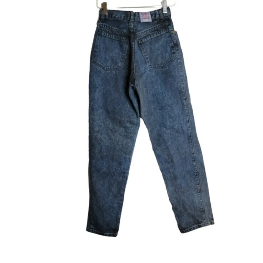 Vintage Paris Sport High Rise Jeans 00 Blue Acid‎ Wash90s Tapered Leg
